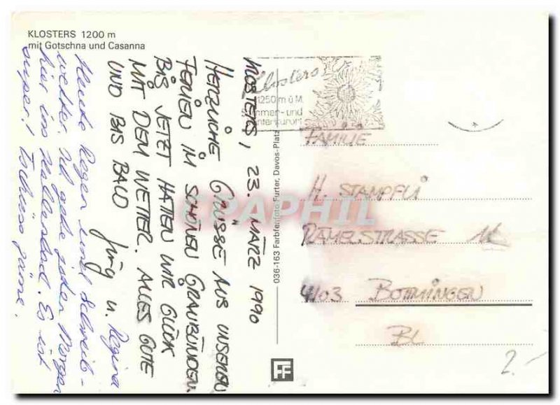 Modern Postcard Klosters