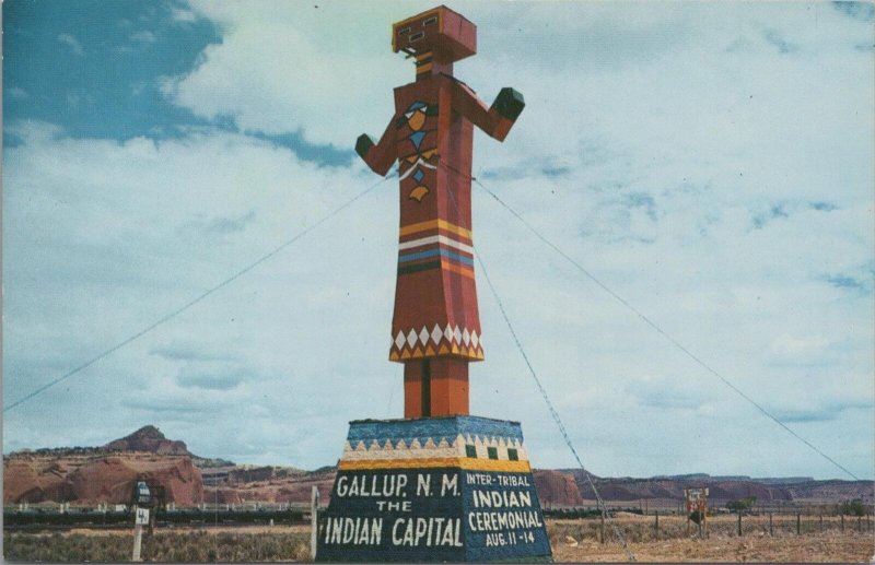 Postcard Colorful Marker Located East of Gallup New Mexico Route 66