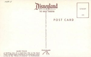Postcard California Anaheim Disneyland Amusement Mark Twain Night 23-1987