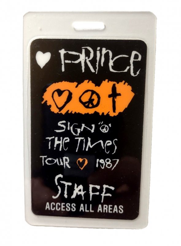 Prince Sign O The Times UNUSED Backstage Pass Original 1987 Funk Soul Pop Rock