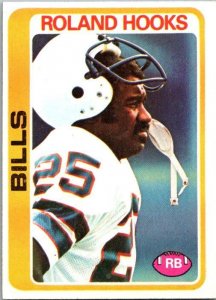 1978 Topps Football Card Roland Hooks Buffalo Bills sk7062