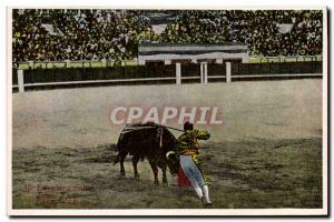 Old Postcard Bullfight Bullfight Entrendo a matar