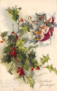 Artist Katheryn Klein Christmas Postal Used Unknown 