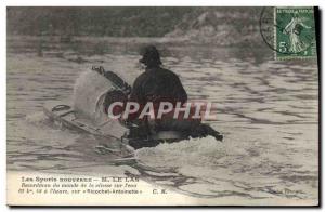 Old Postcard M Las World record speed on the & # 39eau on Ricochet Antoinette...