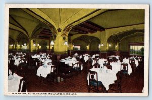 Indianapolis Indiana Postcard Severin Inn Hotel Severin Interior c1920s Antique