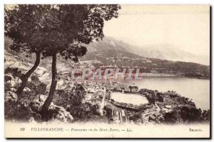 Old Postcard Villefranche Panorama seen from Mont Boron