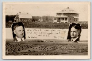 Chicago IL~WLS Radio~Sears Station~Farm Broadcasters Heaton & Petty~1926 RPPC