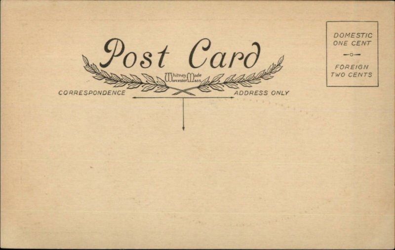 Christmas - Boy w/ Candle Powdered Wig c1910 Whitney Postcard