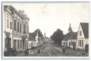 c1910's Mixed Goods Trade Building Street View Sec Slovakia RPPC Photo Postcard