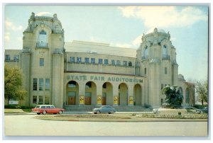 c1950 State Fair Auditorium Classic Car Tower Fair Park Dallas Texas TX Postcard