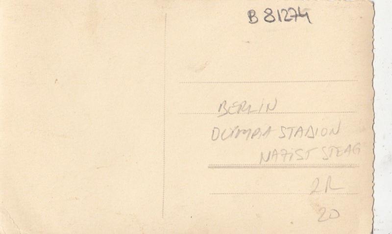 B81274 berlin olympia stadium  flag germany WW2   front/back image