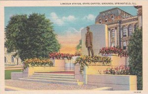 Illinois Springfield Lincoln Statue State Capitol Grounds