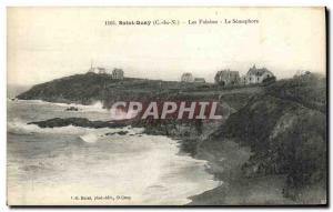 Old Postcard St Quay Portrieux Cliffs The Semaphore