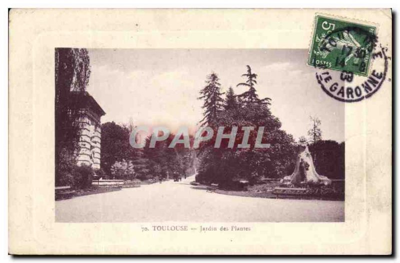 Old Postcard Toulouse Jardin des Plantes