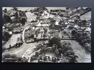 Monmouth GROSMONT Castle & Village AERIAL VIEW Old RP Postcard by D.C.Wilson