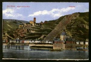 Rhein River View Of Kaub - Unused - Edge Wear