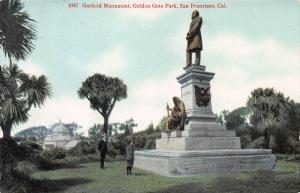 Garfield Monument, Golden Gate Park, San Francisco, CA, early postcard, unused