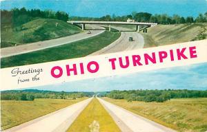 Highway Scenic Greetings from Ohio OH Turnpike 1957 Chrome