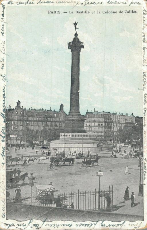 France Paris Hotel La Bastille et la Colonne de Juillet 01.96