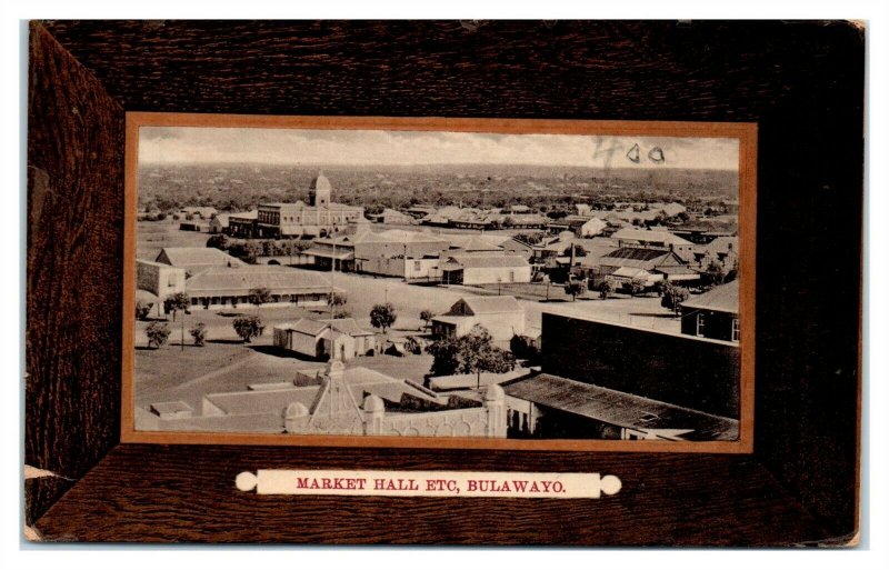 Early 1900s Market Hall, Bulawayo, Rhodesia now Zimbabwe Postcard *6J7