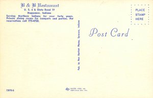 B & B Restaurant US 6 Nappanee Indiana postcard