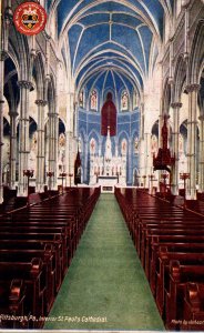 Pennsylvania Pittsburgh St Paul's Cathedral Interior 1909