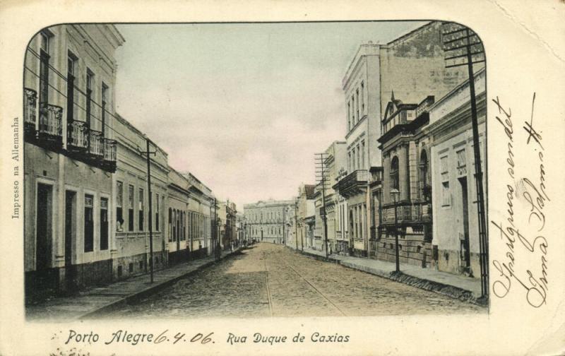 brazil, PORTO ALEGRE, Rua Duque de Caxias (1906) Stamp