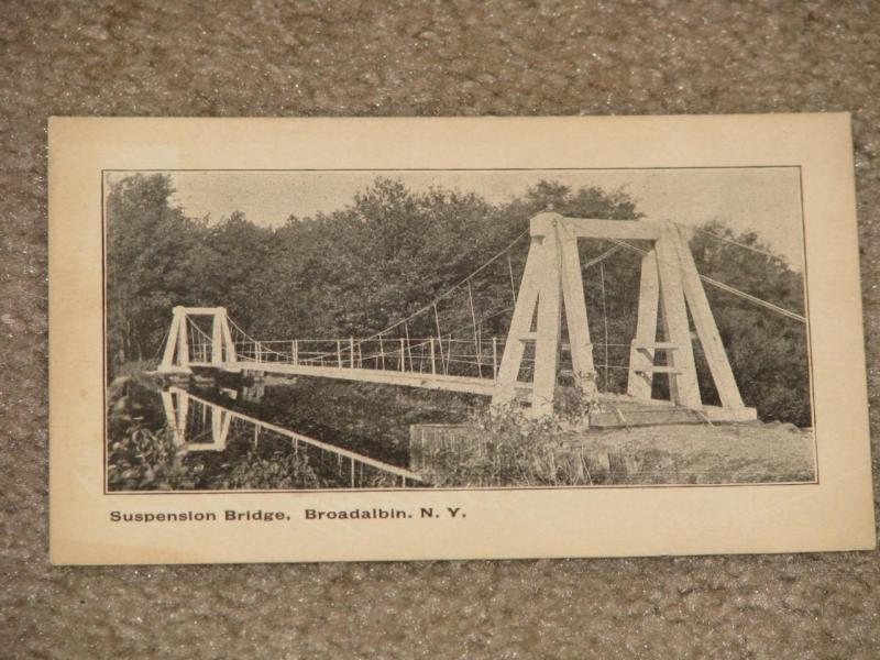 Suspension Bridge, Broadalbin, New York, early 1900`s, unused