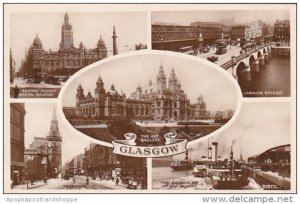 Scotland Glasgow Multi View 1929 Real Photo