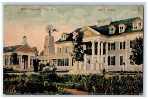 1908 Grace House Exterior Building Windmill New Canaan Connecticut PCK Postcard 