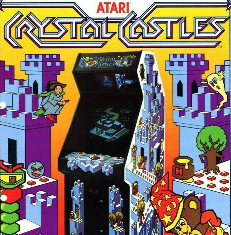 Atari Crystal Castles Arcade FLYER Original NOS 1983 Video Game Art Bentley Bear