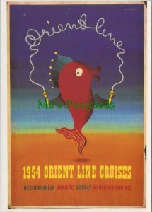 Shipping Advertising Postcard - Orient Line Cruises 1954, J.Bainbridge RR19917