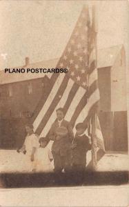 EARLY 1900'S KIDS SAYING PLEDGE OF ALLEGIANCE RPPC REAL PHOTO POSTCARD