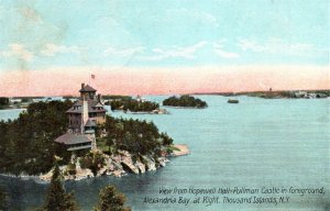 VINTAGE POSTCARD PULLMAN CASTLE ALEXANDRA BAY THOUSAND ISLANDS N.Y. POSTED 1907