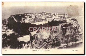 Old Postcard Monaco rock