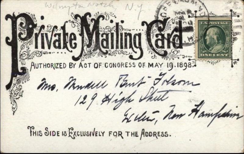 Wilmington Notch NY c1900 Private Mailing Card