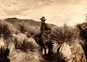 RPPC Real Photo Postcard - US Army - Mexico Conflict - Capt. Rhoades in Desert