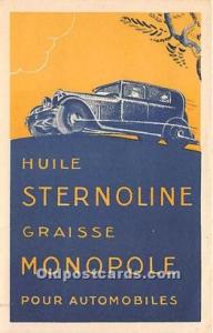 Huile Sternoline Graisse Monopole Pour Automobiles Advertising Unused 