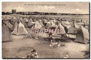 Royan Old Postcard The big conch A corner tents