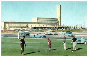 Las Vegas NV Nevada Hacienda Hotel Golf Old Cars Advertising Vintage Postcard