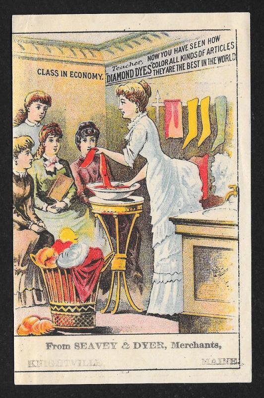 VICTORIAN TRADE CARD Diamond Dyes Seavey & Dyer