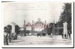 Postcard Old Lyons Gate Monument of the Tete d'Or Park