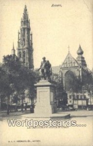 La Cathedrale et statue Rubens Anvers, Belgium Unused 