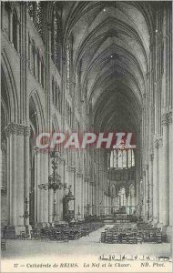 Old Postcard Cathedral of Reims The Nave and Choir