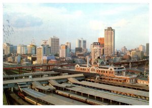 Seoul Train Station & City View Korea Postcard Posted