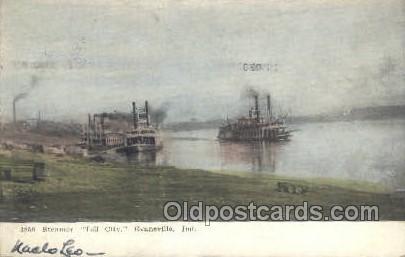 Tell City, Evansville, Indiana, USA Ferry Boats, Ship, Ships, Postcard Post C...