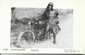 Road Transport Postcard - Indian Motorcycle, Motorbikes - Pamlin Prints Ref S640