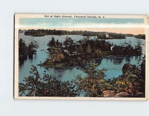 Postcard Out of Sight Channel Thousand Islands New York USA