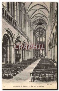 Old Postcard Cathedral Bayeux The Nave and Choir