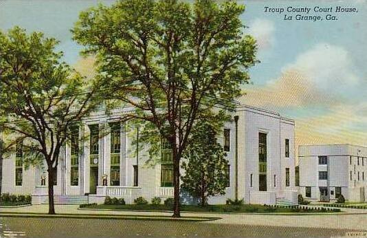 Georgia La Grange Troup County Court House Curteich